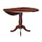 International Concepts Round 42 in Round Dual Drop Leaf Pedestal Table, 35.5 inH, Espresso, 42 in W, 42 in L, 35.5 in H K581-42DPT-6B - alternate 5